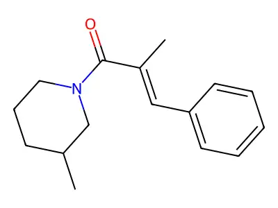 2-Methyl-1-(3-methylpiperidin-1-yl)-3-phenylprop-2-en-1-one structure