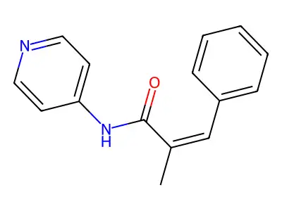 2-methyl-3-phenyl-N-pyridin-4-ylprop-2-enamide structure