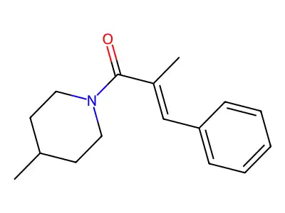 2-Methyl-1-(4-methylpiperidin-1-yl)-3-phenylprop-2-en-1-one structure