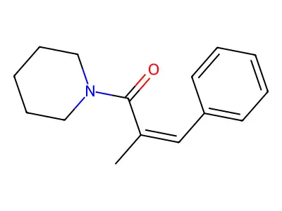2-Methyl-3-phenyl-1-(piperidin-1-yl)prop-2-en-1-one structure