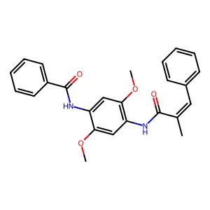 N-[2,5-dimethoxy-4-[[(E)-2-methyl-3-phenylprop-2-enoyl]amino]phenyl]benzamide structure