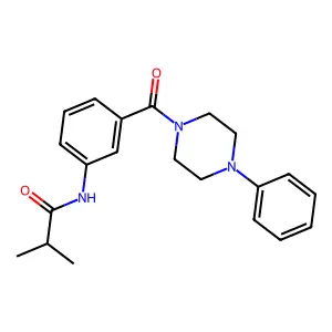 2-methyl-N-[3-(4-phenylpiperazine-1-carbonyl)phenyl]propanamide structure