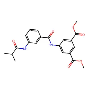 dimethyl 5-(3-isobutyramidobenzamido)isophthalate structure