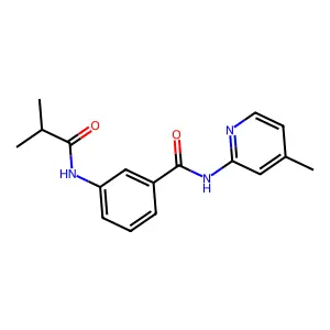 3-(2-methylpropanoylamino)-N-(4-methylpyridin-2-yl)benzamide structure