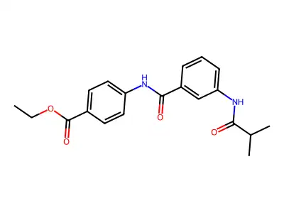 Ethyl 4-{[3-(2-methylpropanoylamino)phenyl]carbonylamino}benzoate structure