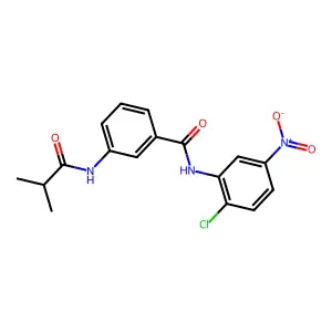 N-(2-chloro-5-nitrophenyl)-3-(isobutyrylamino)benzamide structure
