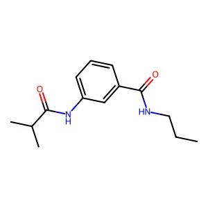 3-(2-methylpropanoylamino)-N-propylbenzamide structure