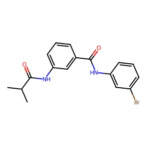 N-(3-bromophenyl)-3-(2-methylpropanoylamino)benzamide structure