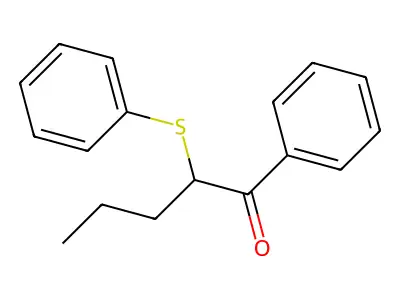 1-Pentanone, 1-phenyl-2-(phenylthio)- structure