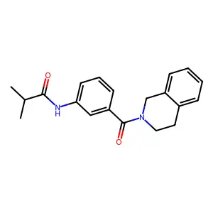 N-[3-(3,4-dihydro-1H-isoquinoline-2-carbonyl)phenyl]-2-methylpropanamide structure