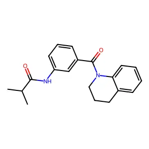 N-[3-(3,4-dihydro-2H-quinoline-1-carbonyl)phenyl]-2-methylpropanamide structure