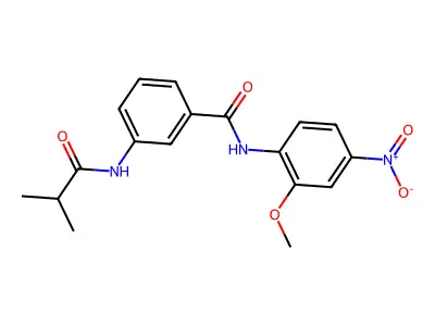 3-(isobutyrylamino)-N-(2-methoxy-4-nitrophenyl)benzamide structure