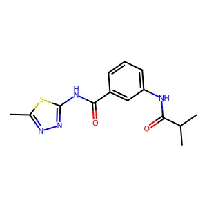 3-Isobutyrylamino-N-(5-methyl-[1,3,4]thiadiazol-2-yl)-benzamide structure