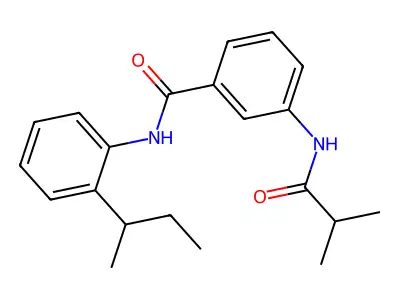 N-(2-butan-2-ylphenyl)-3-(2-methylpropanoylamino)benzamide structure