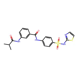 3-Isobutyrylamino-N-[4-(thiazol-2-ylsulfamoyl)-phenyl]-benzamide structure