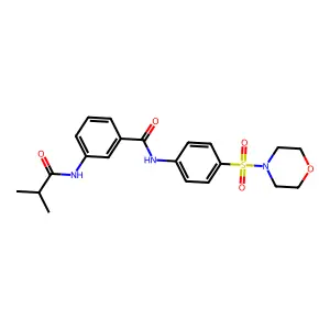 3-(2-methylpropanoylamino)-N-(4-morpholin-4-ylsulfonylphenyl)benzamide structure