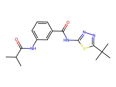 N-(5-tert-Butyl-[1,3,4]thiadiazol-2-yl)-3-isobutyrylamino-benzamide structure