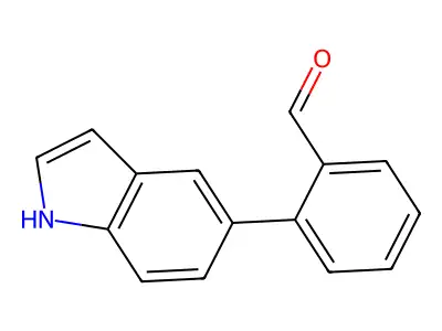 2-(1H-indol-5-yl)benzaldehyde structure