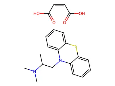 but-2-enedioic acid;N,N-dimethyl-1-phenothiazin-10-ylpropan-2-amine structure
