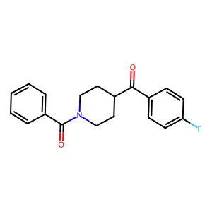 [4-(4-Fluoro-benzoyl)-piperidin-1-yl]-phenyl-methanone structure