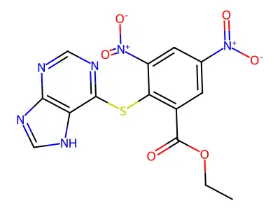 ethyl 3,5-dinitro-2-(7H-purin-6-ylsulfanyl)benzoate structure
