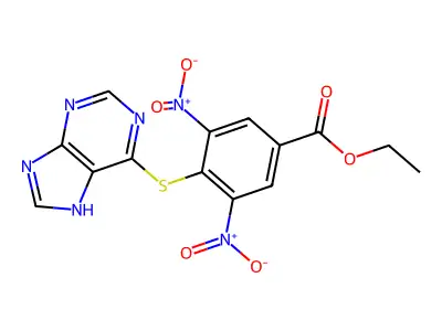 ethyl 3,5-dinitro-4-(7H-purin-6-ylsulfanyl)benzoate structure