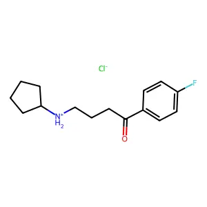 Butyrophenone, 4-(cyclopentylamino)-4'-fluoro-, hydrochloride structure