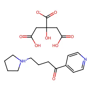 1-Butanone, 1-(4-pyridyl)-4-(1-pyrrolidinyl)-, citrate structure