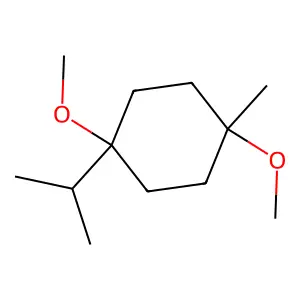 Cyclohexane, 1,4-dimethoxy-1-methyl-4-(1-methylethyl)-, cis- structure