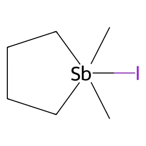 1-Iodo-1,1-dimethyl-1lambda5-stibolane structure