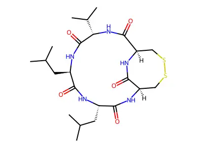 H-D-Ala-D-Gly(thioformyl)-Val-D-Leu(4,5-dehydro)-Leu-SH structure