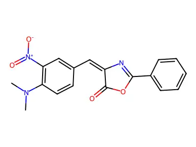 4-[[4-(Dimethylamino)-3-nitrophenyl]methylidene]-2-phenyl-1,3-oxazol-5-one structure
