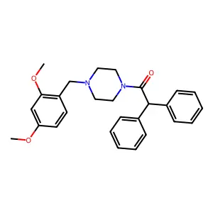 1-[4-(2,4-Dimethoxybenzyl)piperazin-1-yl]-2,2-diphenylethanone structure