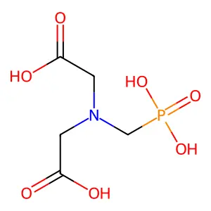 N-(Carboxymethyl)-N-(phosphonomethyl)glycine structure