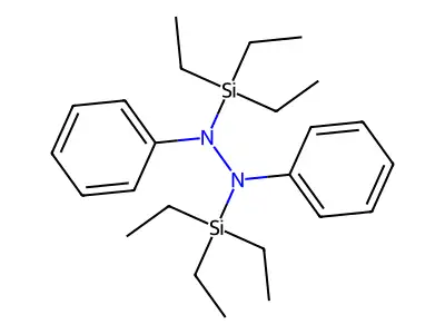 1,2-Bis(triethylsilyl)-1,2-diphenylhydrazine structure