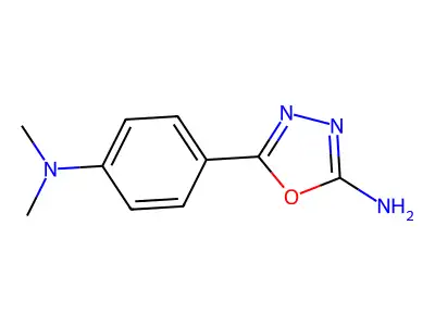 5-[4-(Dimethylamino)phenyl]-1,3,4-oxadiazol-2-amine structure