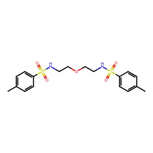 N,N'-[oxybis(ethane-2,1-diyl)]bis(4-methylbenzenesulfonamide) structure