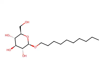 Decyl hexopyranoside structure