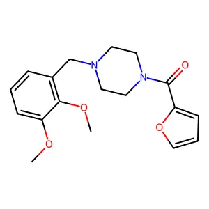 {4-[(2,3-Dimethoxyphenyl)methyl]piperazin-1-yl}(furan-2-yl)methanone structure