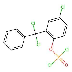 4-Chloro-2-[dichloro(phenyl)methyl]phenyl phosphorodichloridate structure