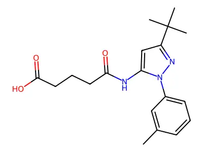 5-{[3-Tert-butyl-1-(3-methylphenyl)-1h-pyrazol-5-yl]amino}-5-oxopentanoic acid structure