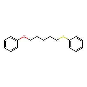 Benzene, ((5-phenoxypentyl)thio)- structure