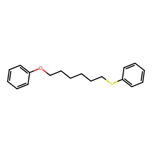 Benzene, ((6-phenoxyhexyl)thio)- structure