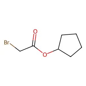 Acetic acid, bromo-, cyclopentyl ester structure