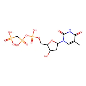 5'-Thymidylic acid, 5'-anhydride with methylenebis(phosphonic acid) structure
