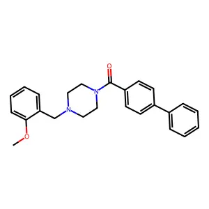 Biphenyl-4-yl[4-(2-methoxybenzyl)piperazin-1-yl]methanone structure