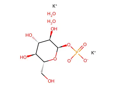 alpha-Glucose-1-phosphate dipotassium dihydrate structure