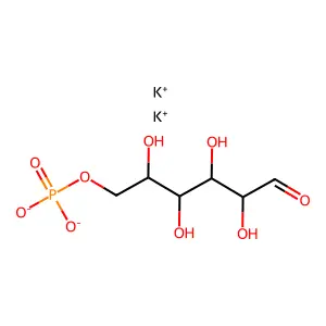 葡萄糖6-(磷酸二钾) structure