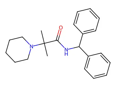 1-Piperidineacetamide, alpha,alpha-dimethyl-N-(diphenylmethyl)- structure