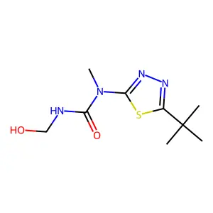 N-(5-(1,1-Dimethylethyl)-1,3,4-thiadiazol-2-yl)-N'-hydroxymethyl-N-methylurea structure
